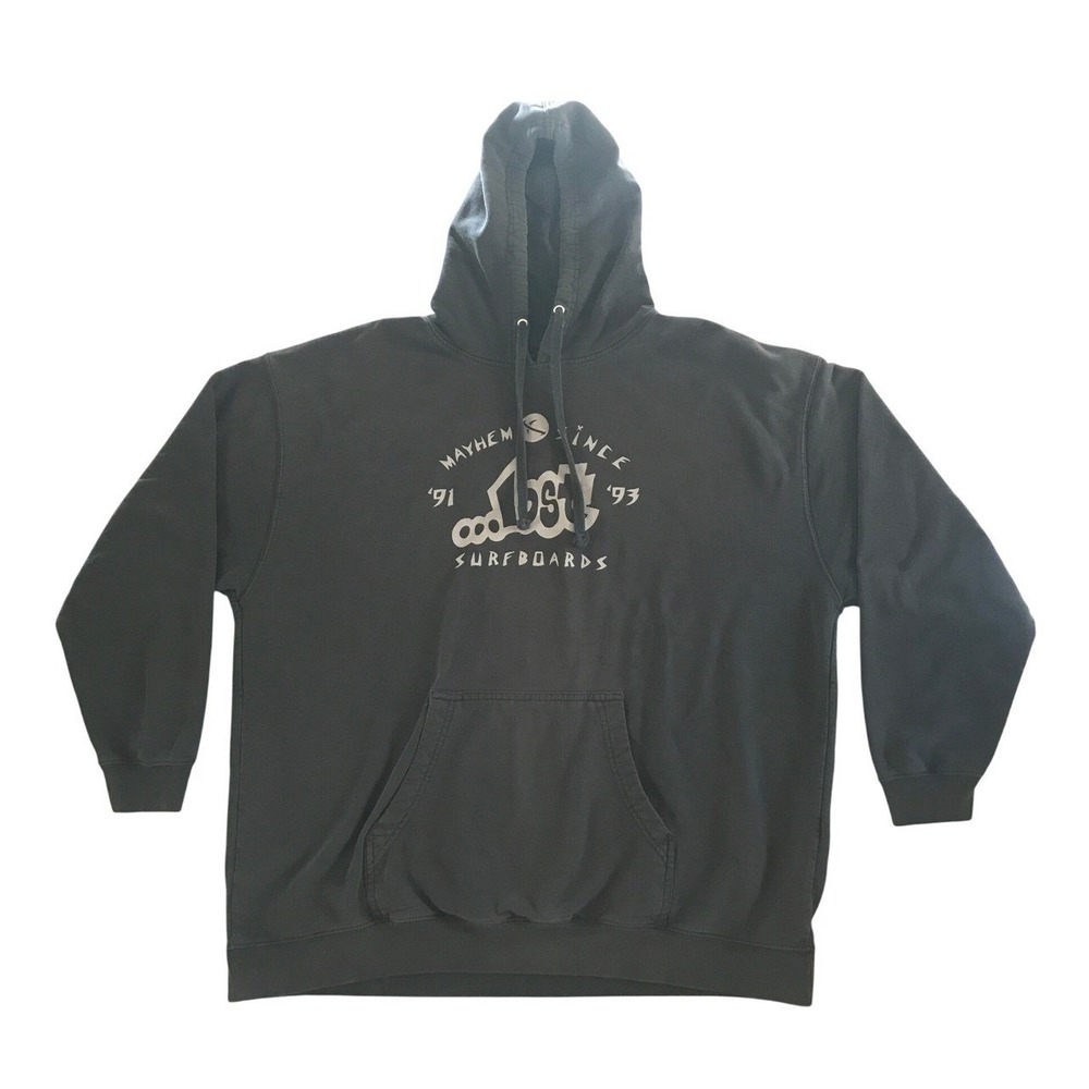 Lost Surfboards Mayhem Since 91 Hoodie Mens XXL Black Pullover Sweatshirt